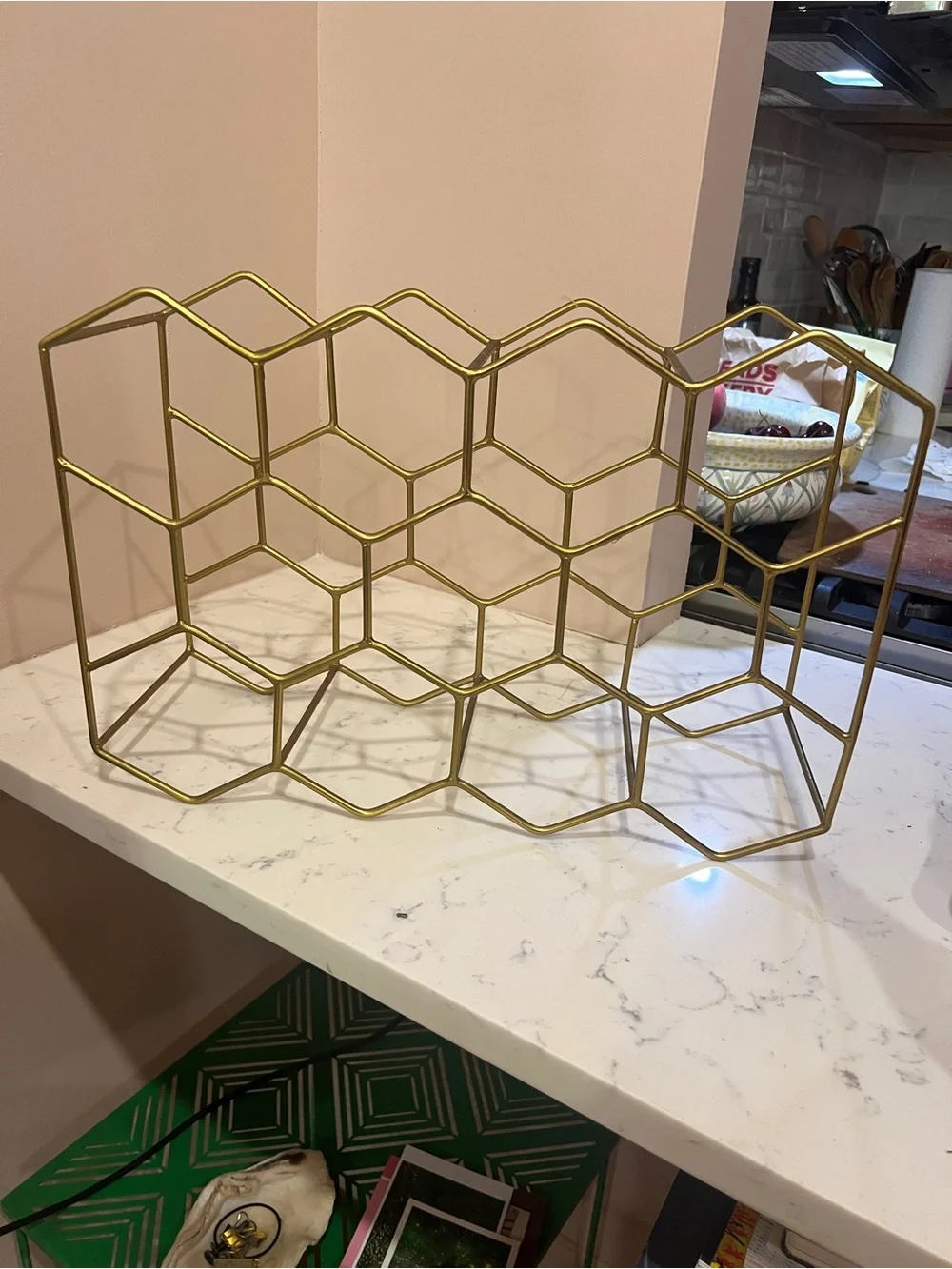 Crate&Barrel hexagonal open